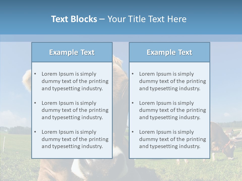 Funny Bull Landscape PowerPoint Template