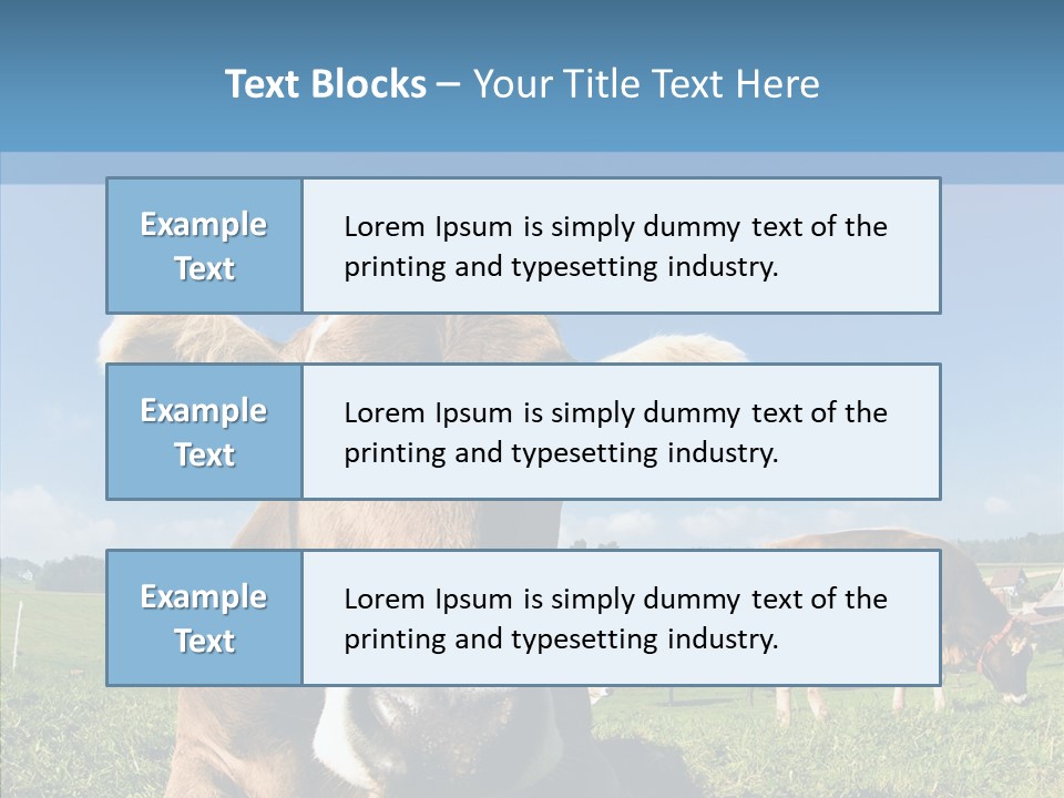 Funny Bull Landscape PowerPoint Template