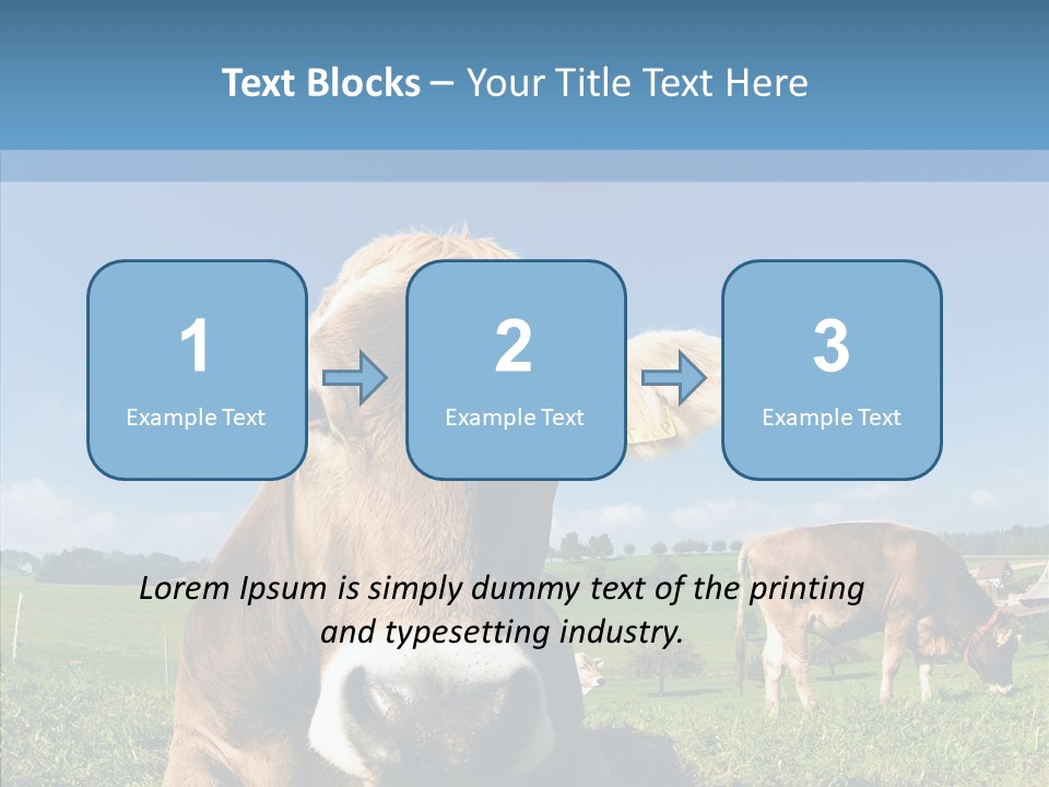 Funny Bull Landscape PowerPoint Template