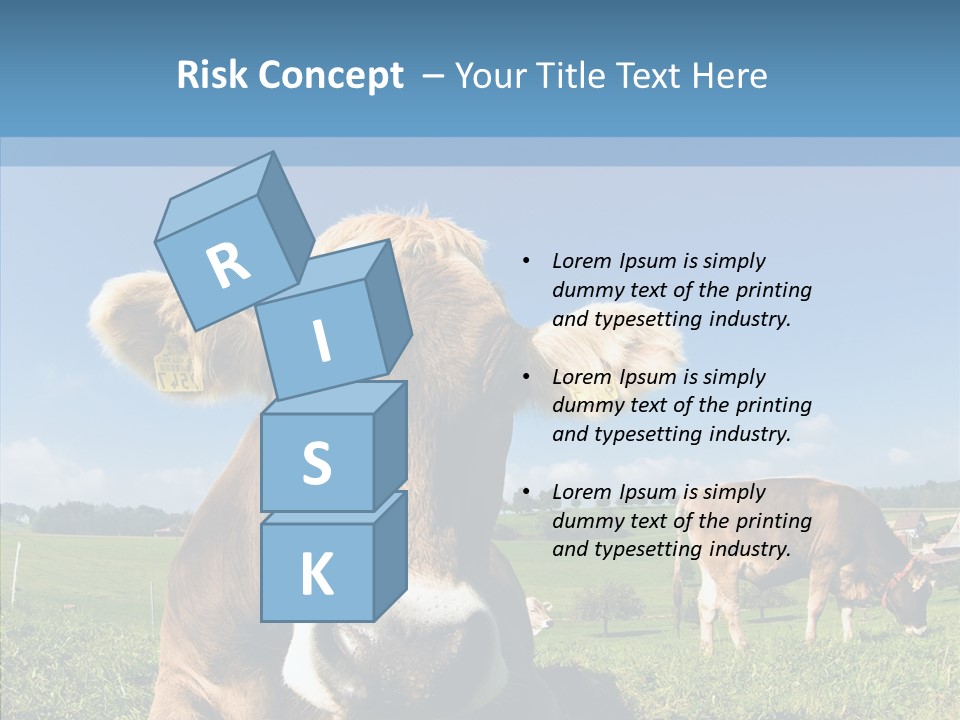 Funny Bull Landscape PowerPoint Template