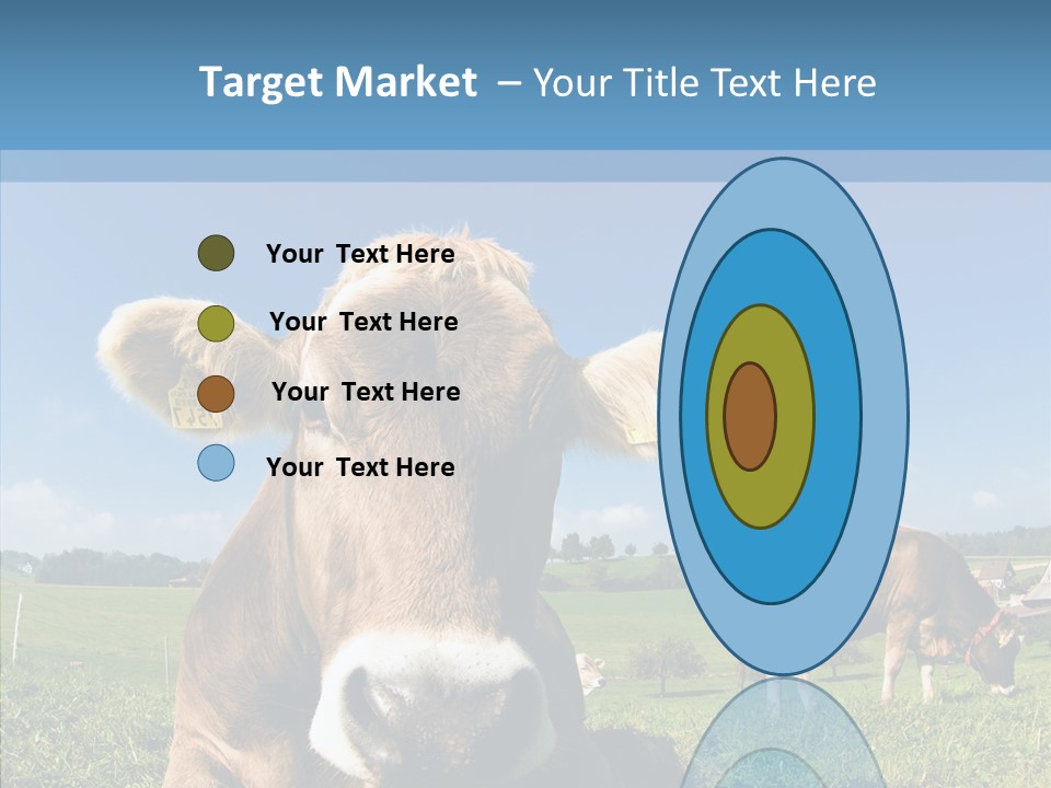 Funny Bull Landscape PowerPoint Template