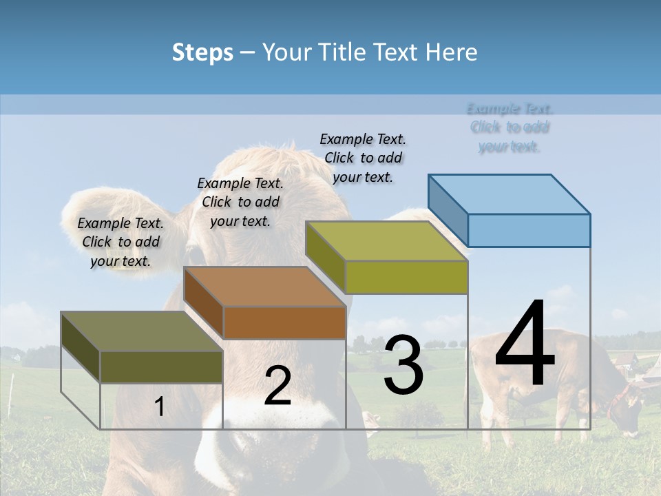 Funny Bull Landscape PowerPoint Template