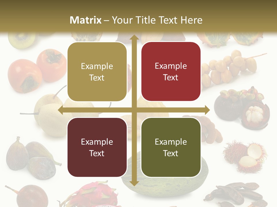 Brown Apples Mangosteens PowerPoint Template