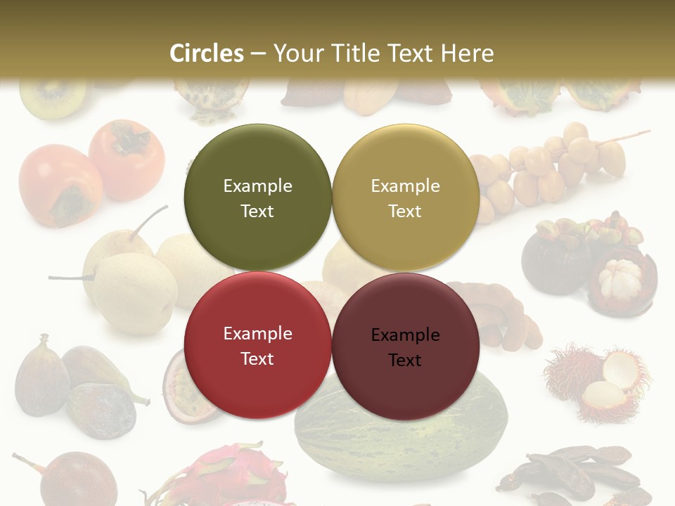 Brown Apples Mangosteens PowerPoint Template