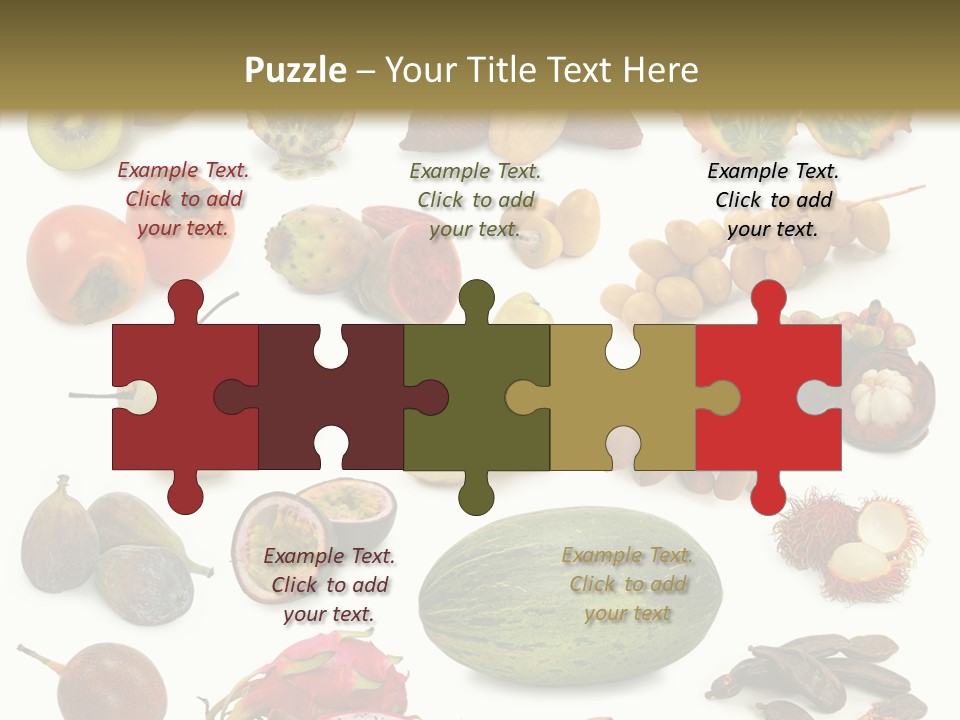 Brown Apples Mangosteens PowerPoint Template