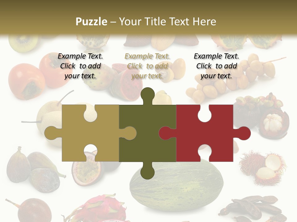 Brown Apples Mangosteens PowerPoint Template