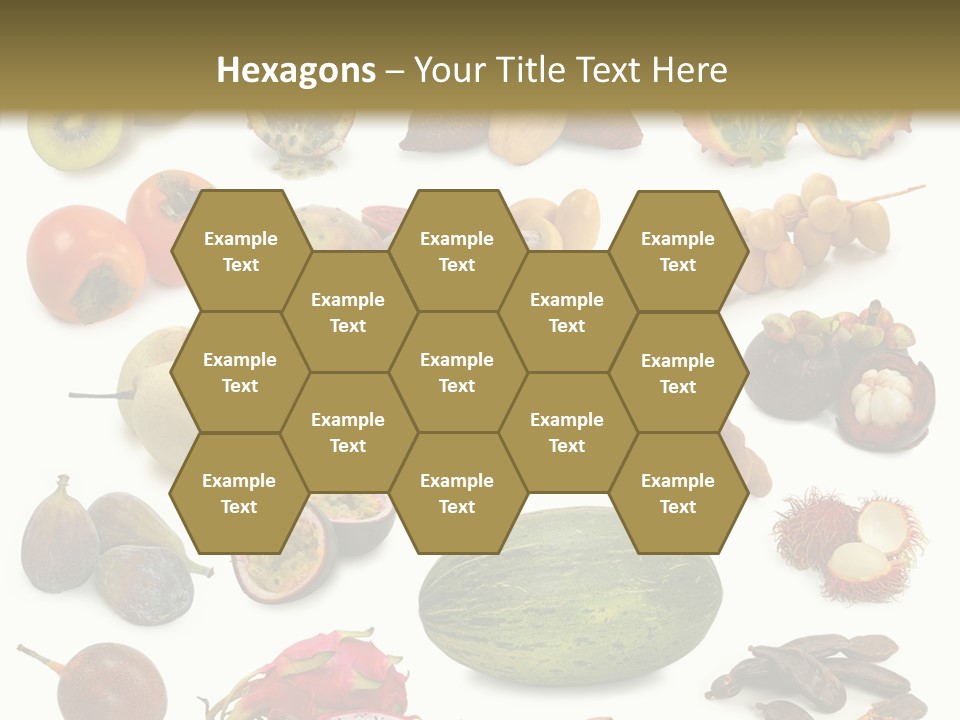 Brown Apples Mangosteens PowerPoint Template