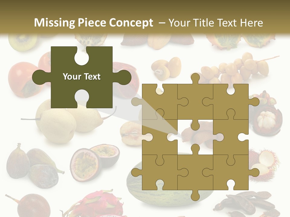 Brown Apples Mangosteens PowerPoint Template