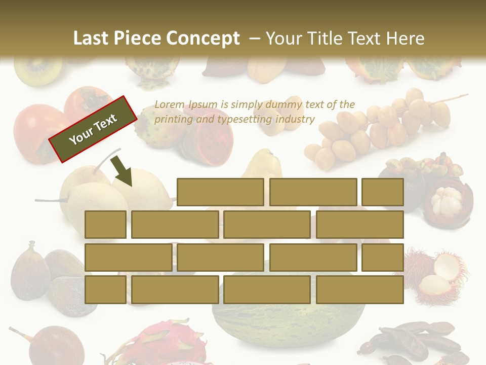 Brown Apples Mangosteens PowerPoint Template