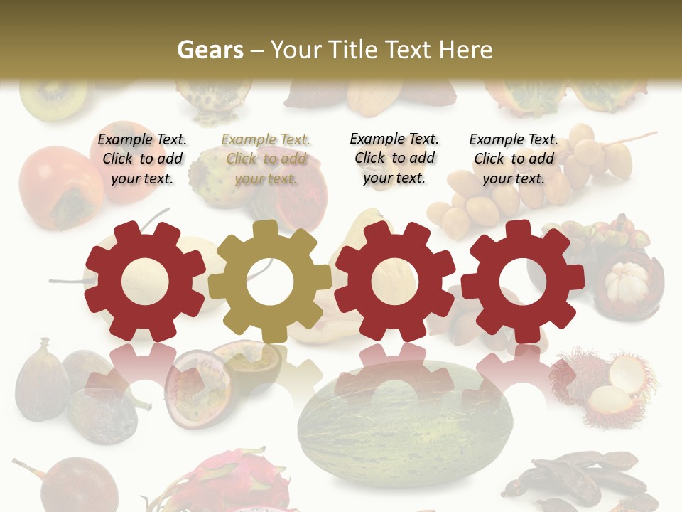 Brown Apples Mangosteens PowerPoint Template