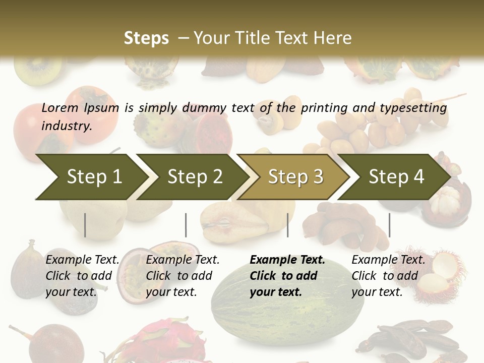 Brown Apples Mangosteens PowerPoint Template