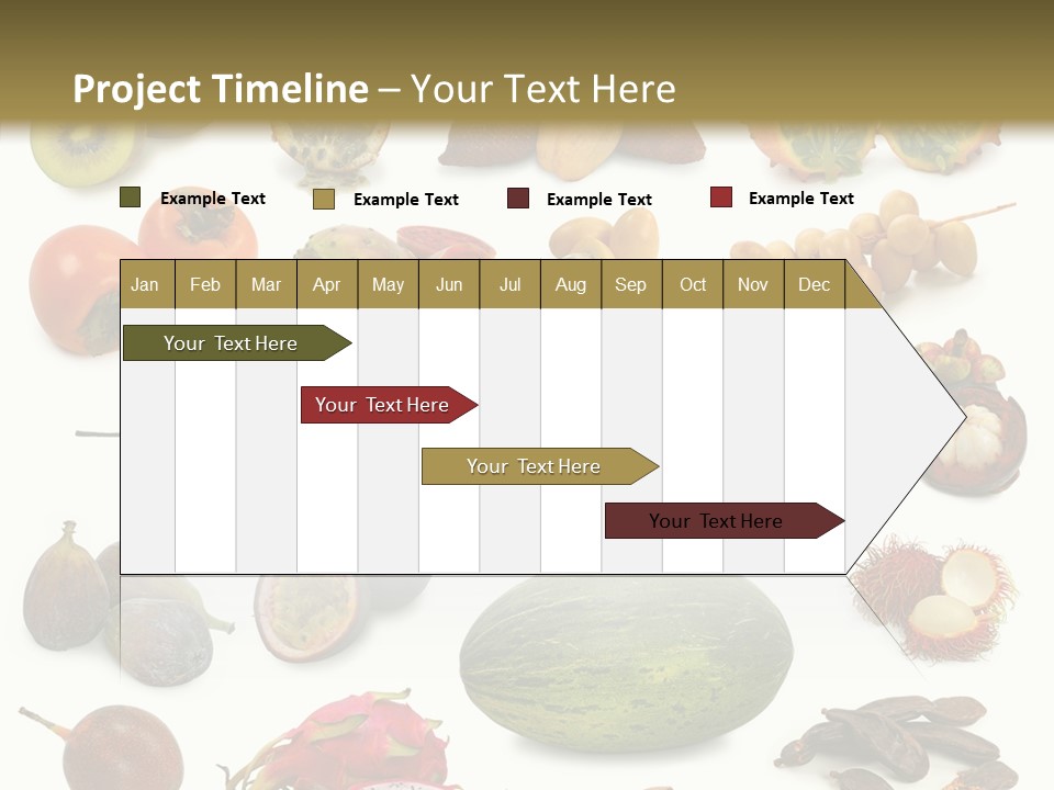 Brown Apples Mangosteens PowerPoint Template