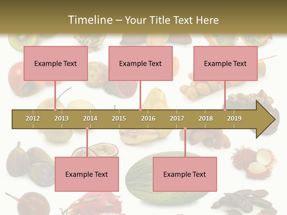 Brown Apples Mangosteens PowerPoint Template