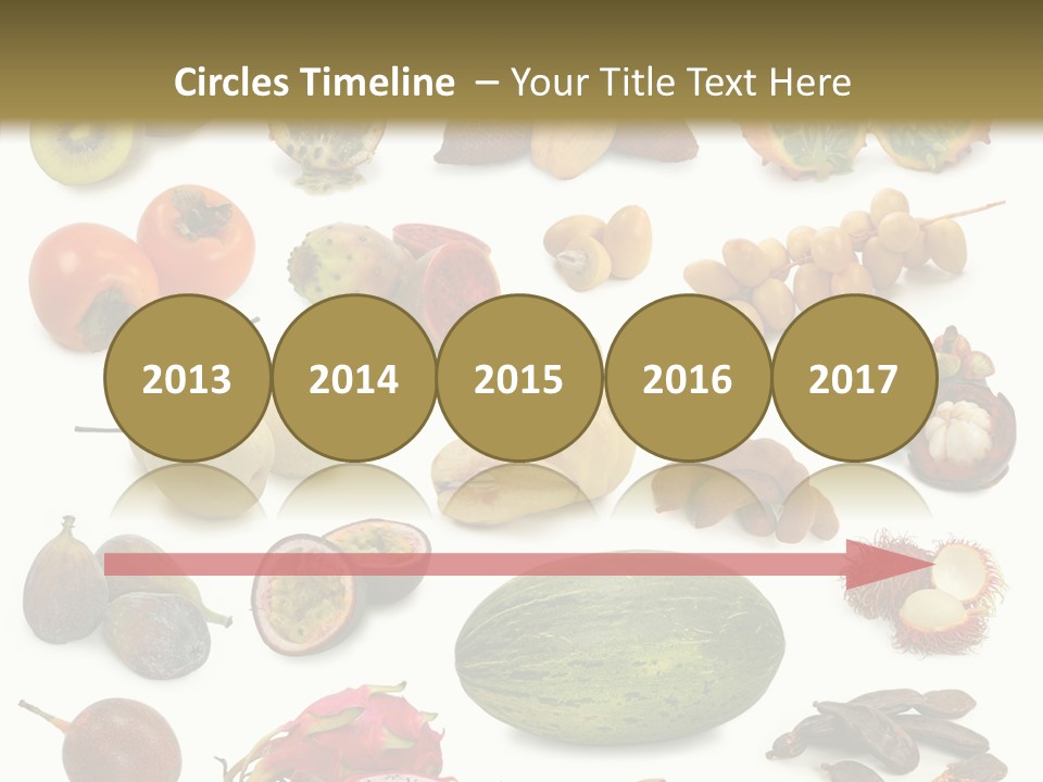 Brown Apples Mangosteens PowerPoint Template