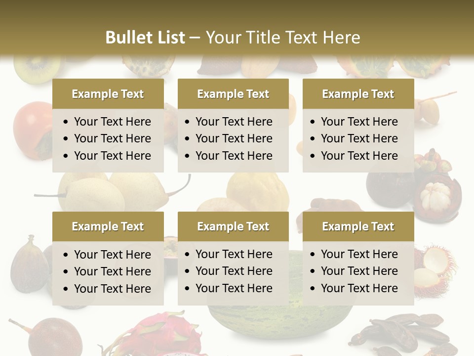 Brown Apples Mangosteens PowerPoint Template