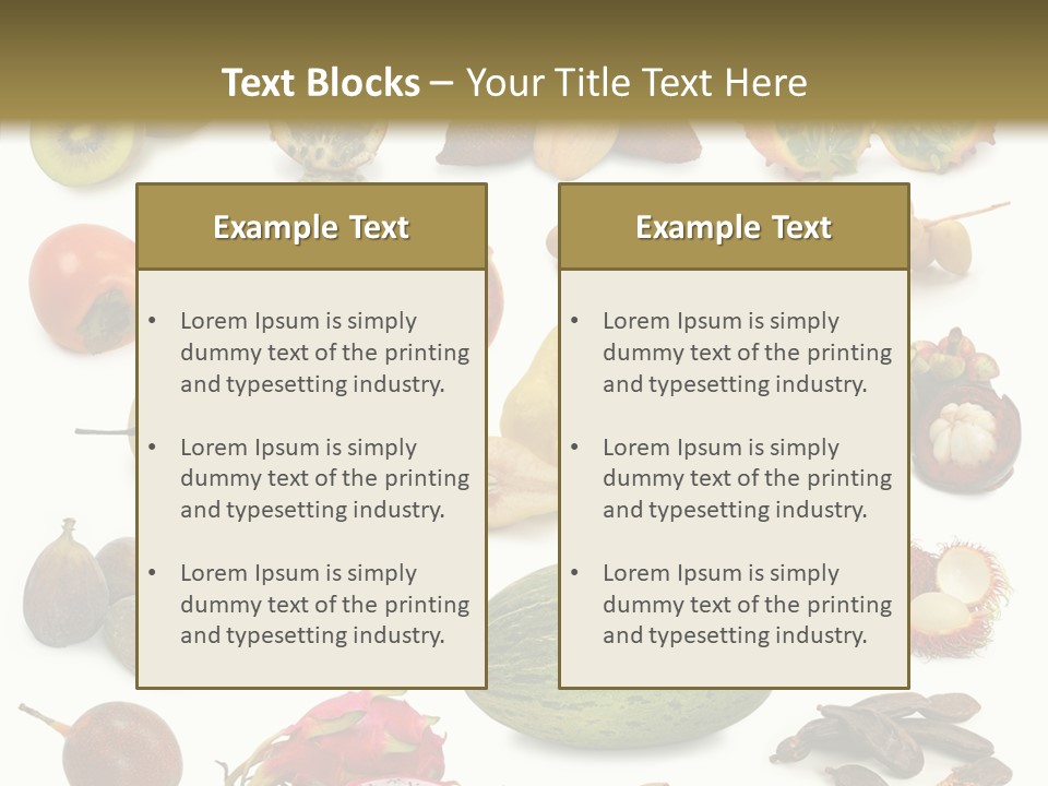 Brown Apples Mangosteens PowerPoint Template