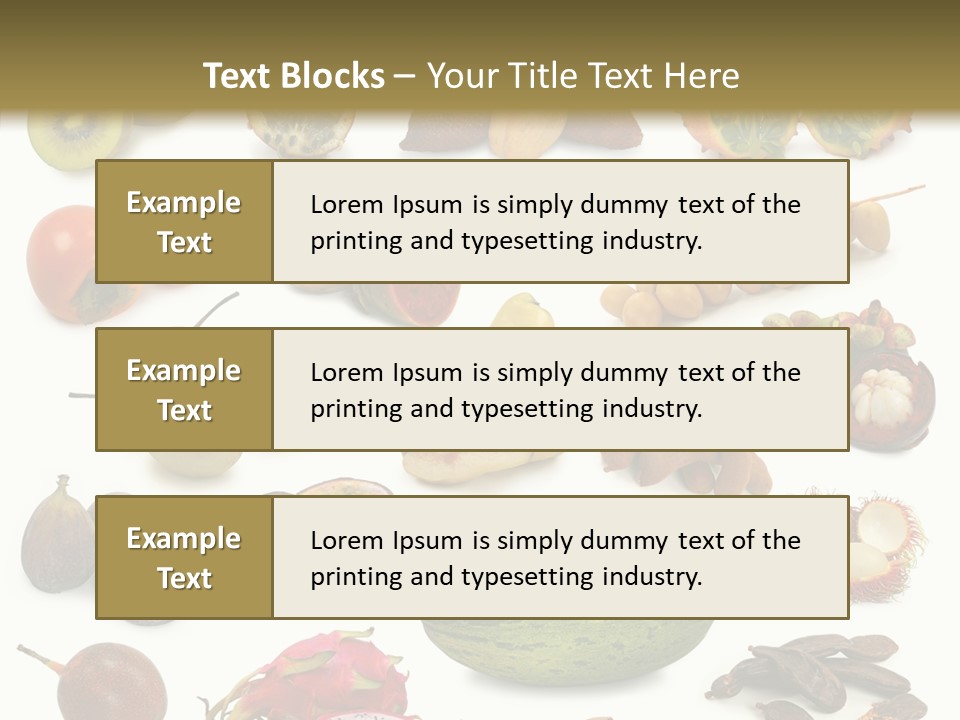 Brown Apples Mangosteens PowerPoint Template