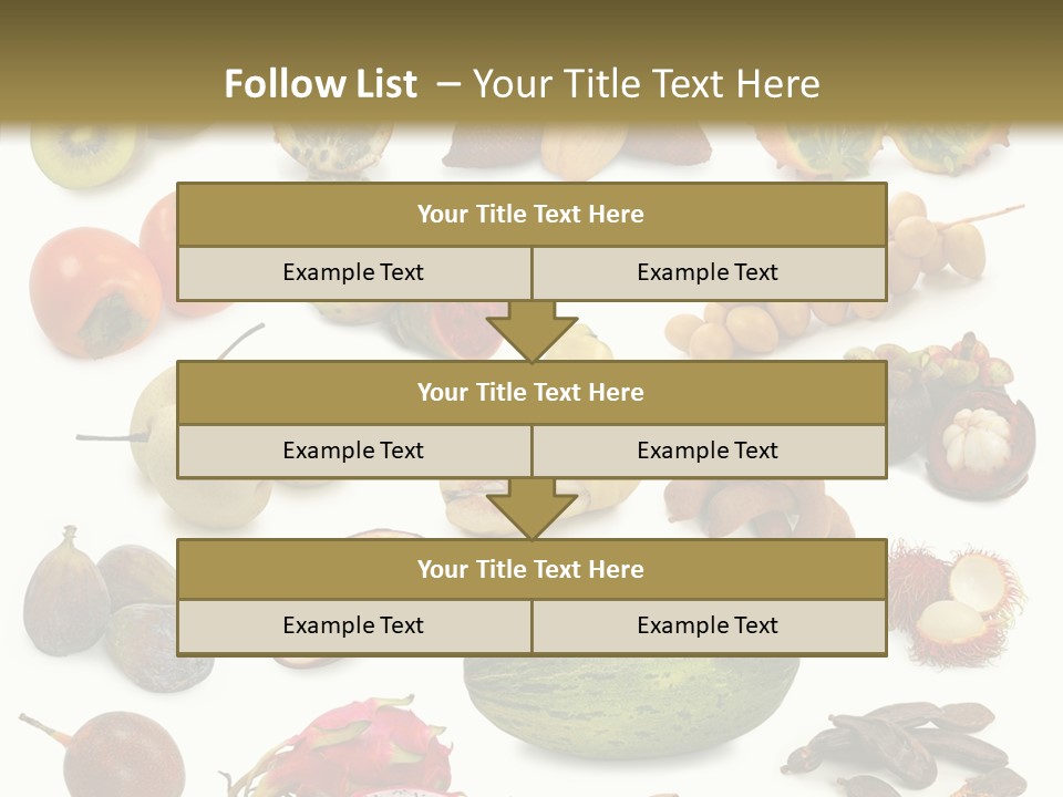 Brown Apples Mangosteens PowerPoint Template