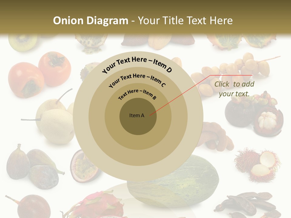 Brown Apples Mangosteens PowerPoint Template