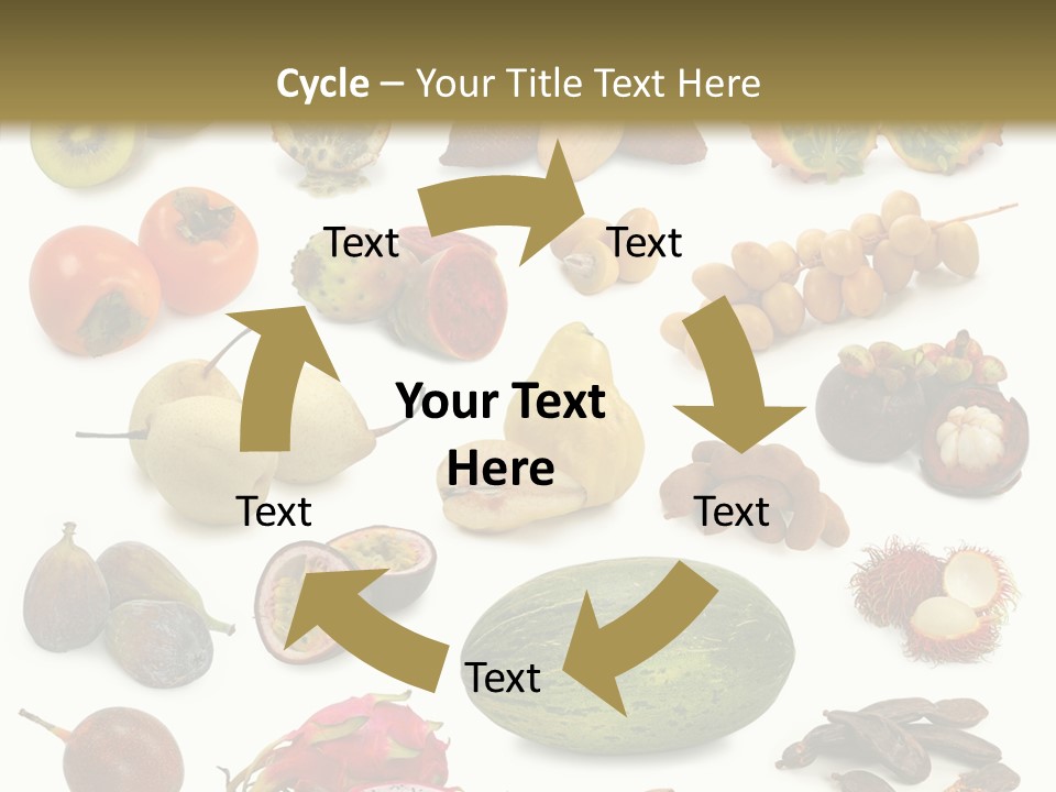 Brown Apples Mangosteens PowerPoint Template