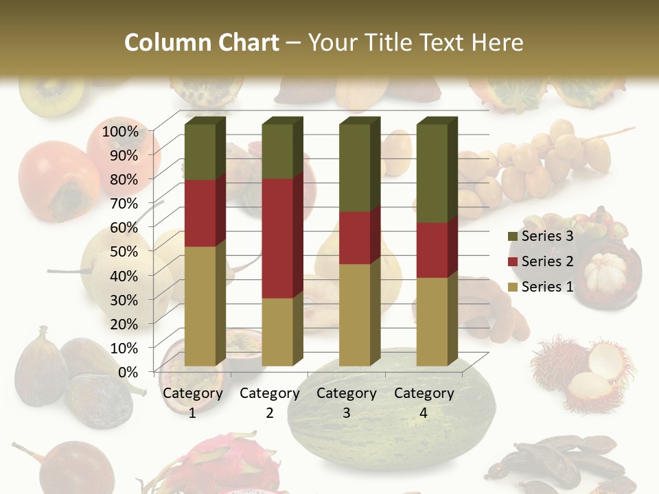 Brown Apples Mangosteens PowerPoint Template