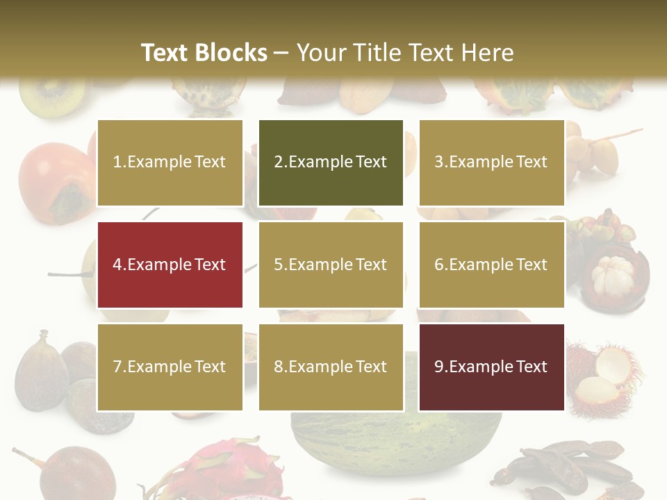 Brown Apples Mangosteens PowerPoint Template