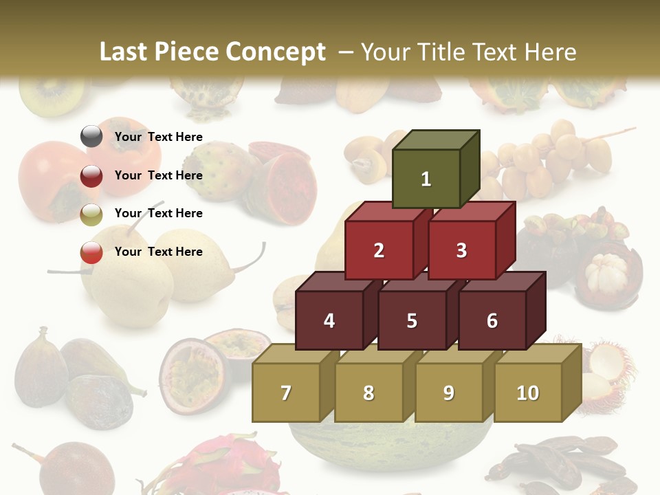 Brown Apples Mangosteens PowerPoint Template