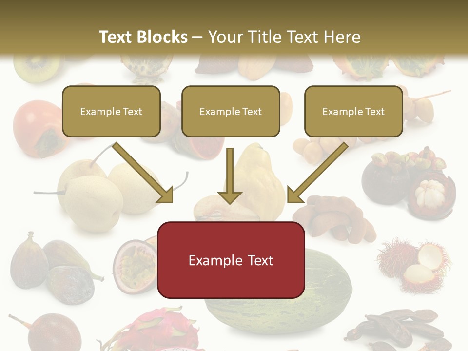 Brown Apples Mangosteens PowerPoint Template
