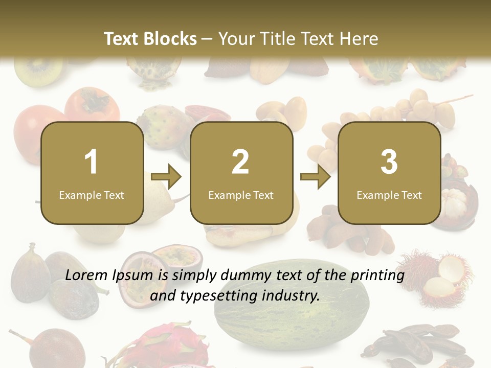 Brown Apples Mangosteens PowerPoint Template