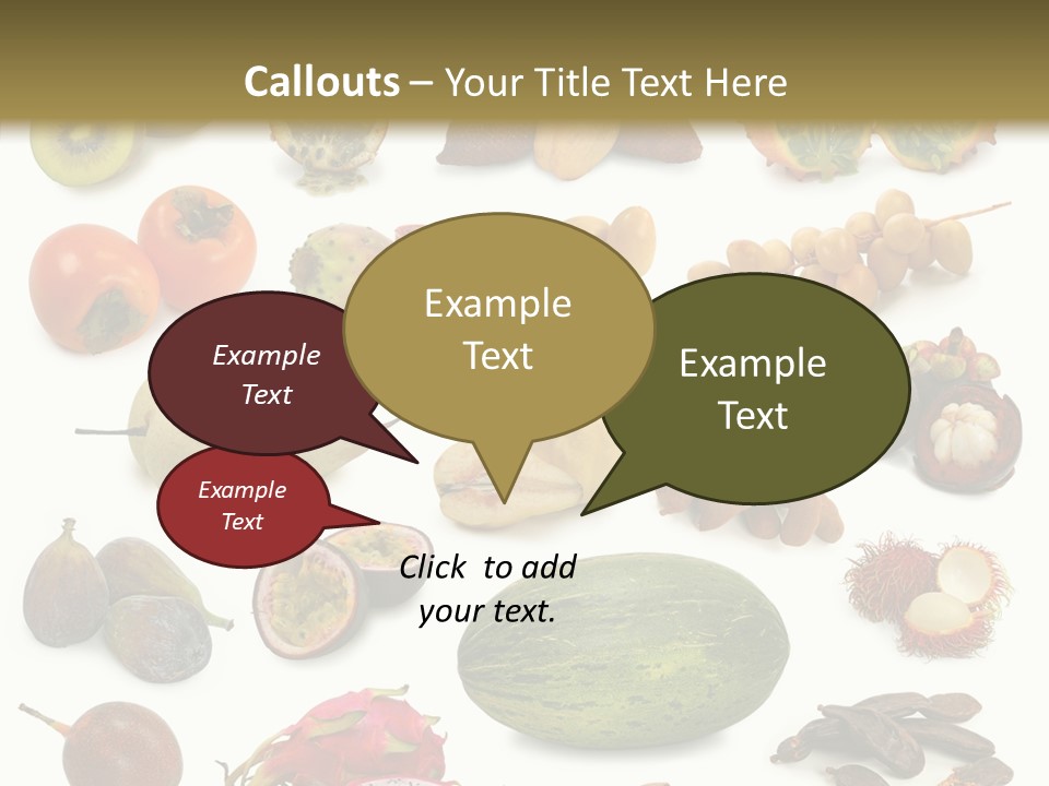 Brown Apples Mangosteens PowerPoint Template