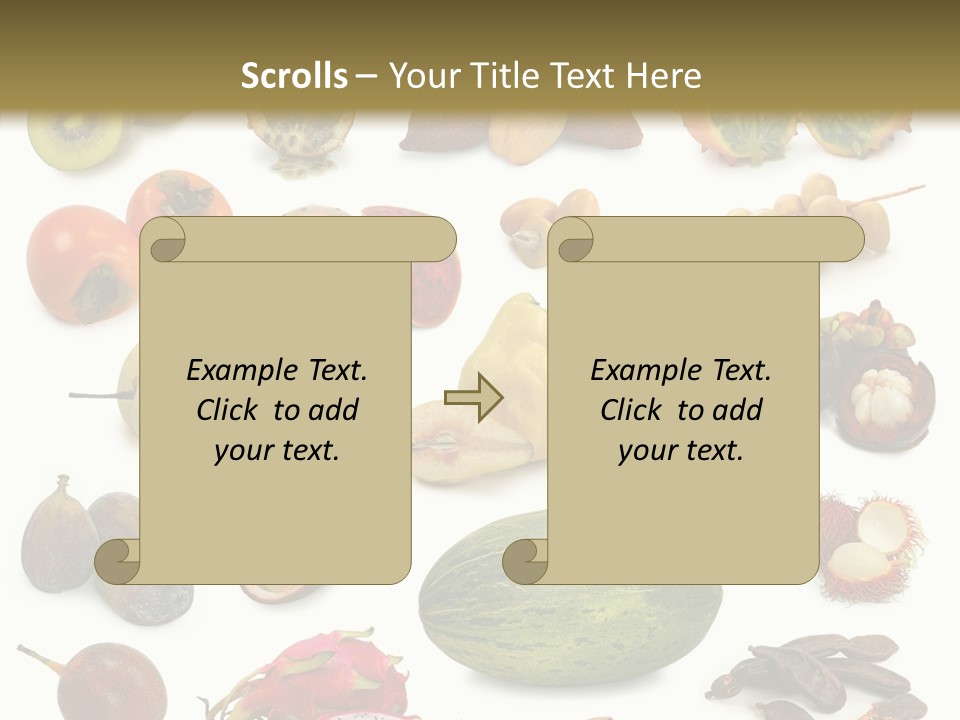 Brown Apples Mangosteens PowerPoint Template