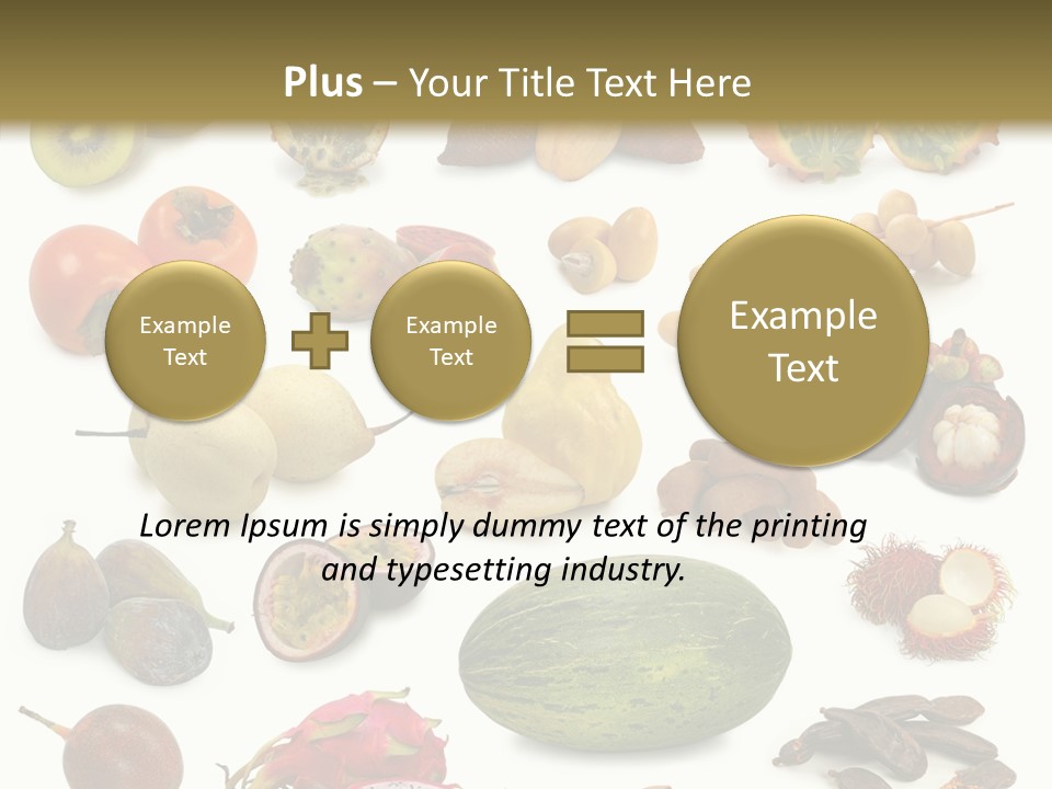 Brown Apples Mangosteens PowerPoint Template