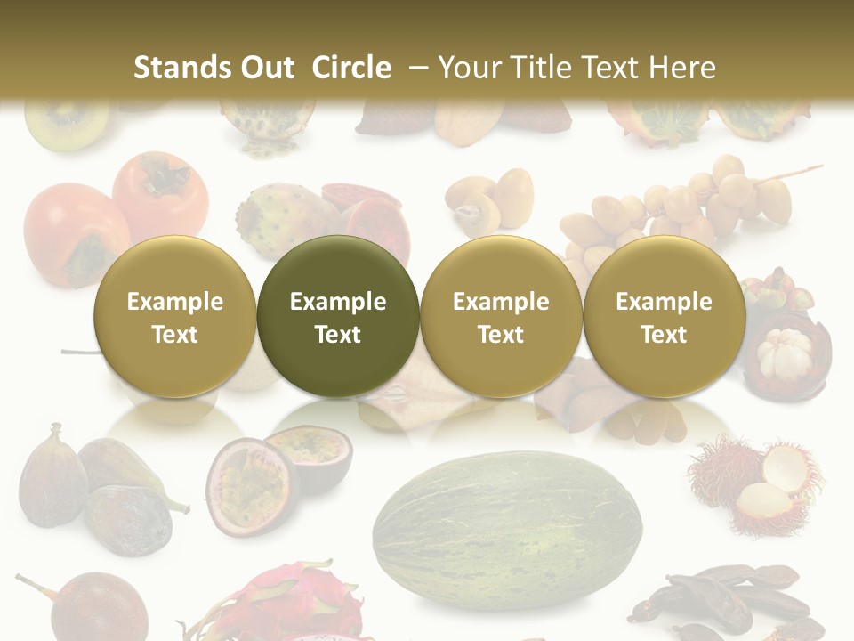 Brown Apples Mangosteens PowerPoint Template