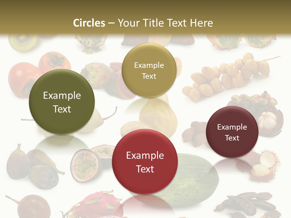 Brown Apples Mangosteens PowerPoint Template