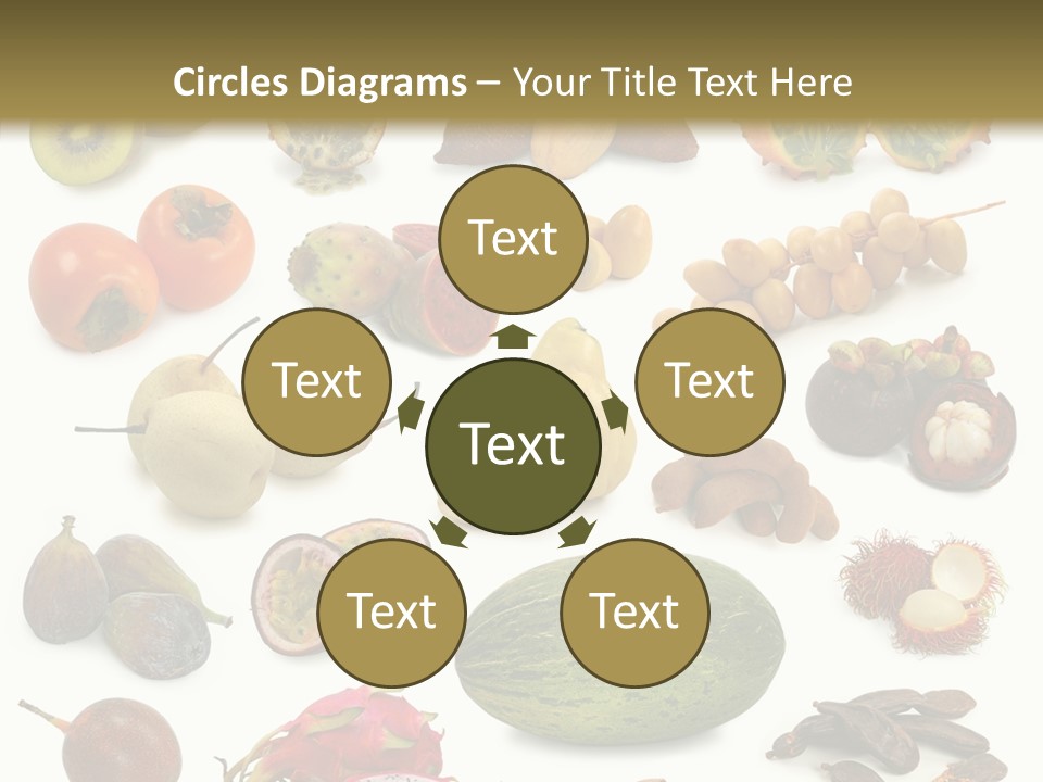 Brown Apples Mangosteens PowerPoint Template