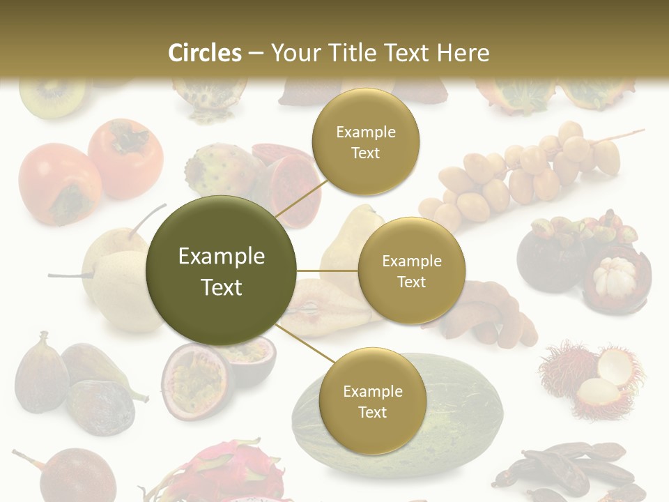 Brown Apples Mangosteens PowerPoint Template