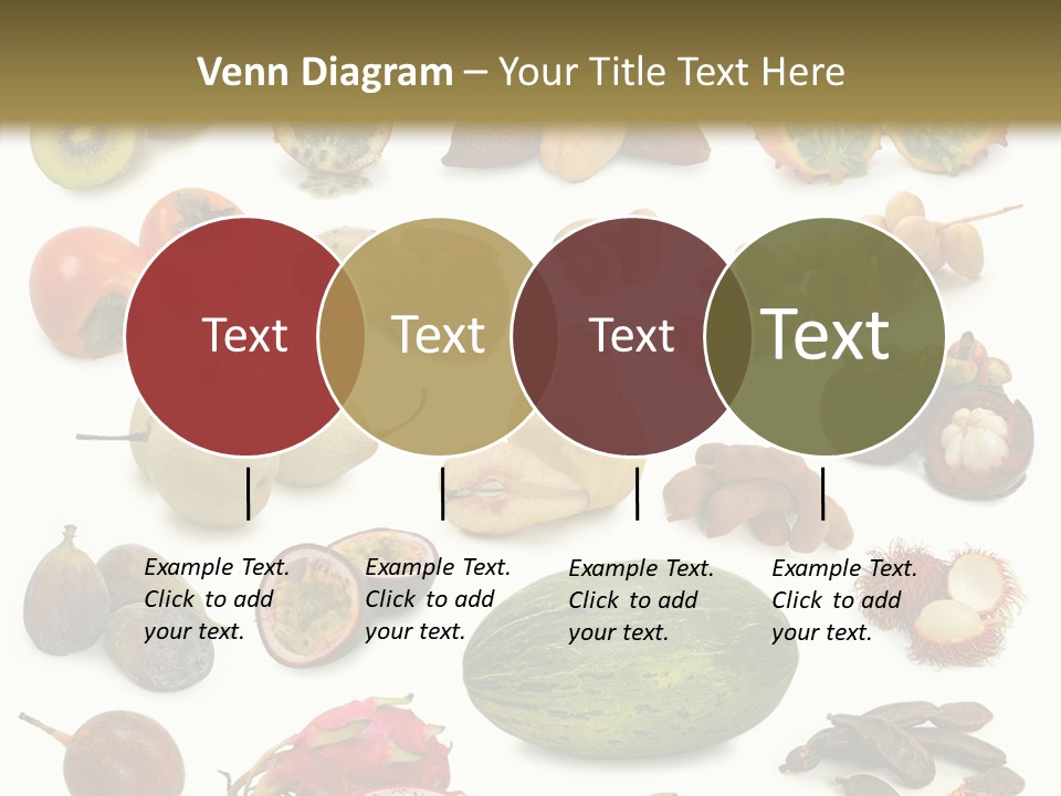 Brown Apples Mangosteens PowerPoint Template