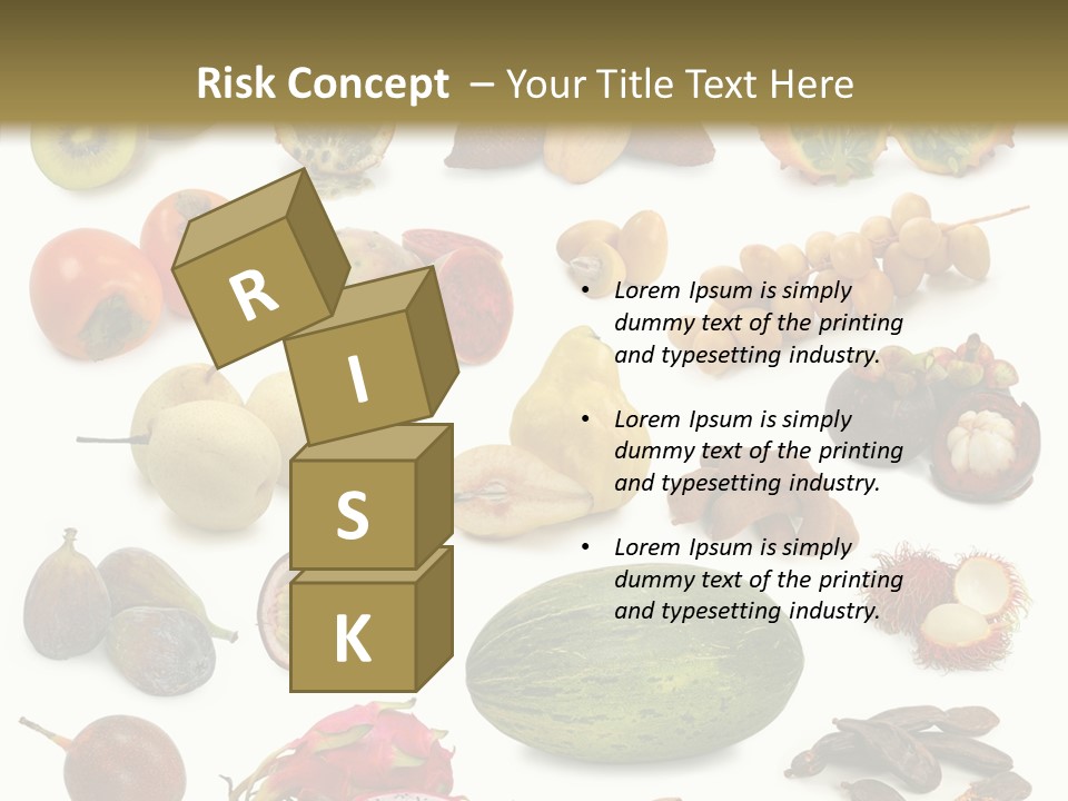 Brown Apples Mangosteens PowerPoint Template