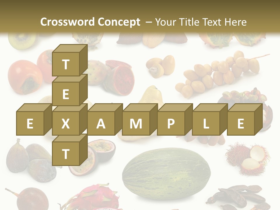 Brown Apples Mangosteens PowerPoint Template