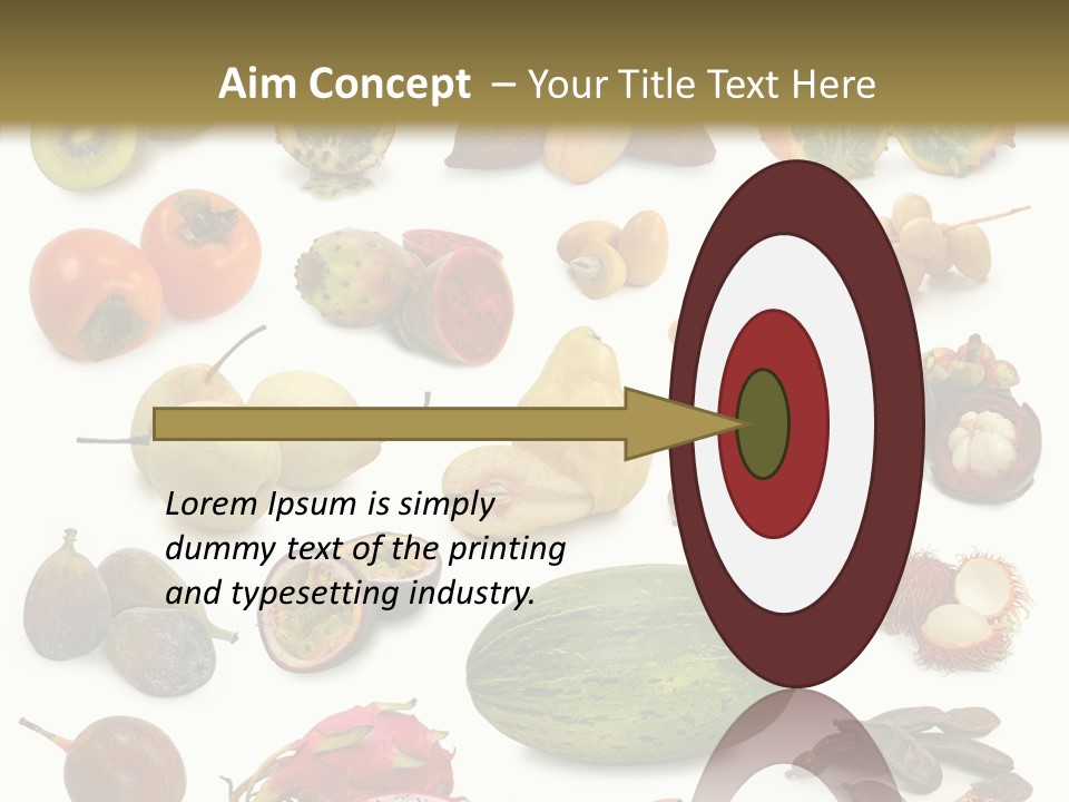 Brown Apples Mangosteens PowerPoint Template