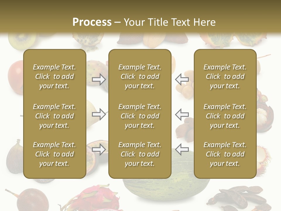 Brown Apples Mangosteens PowerPoint Template