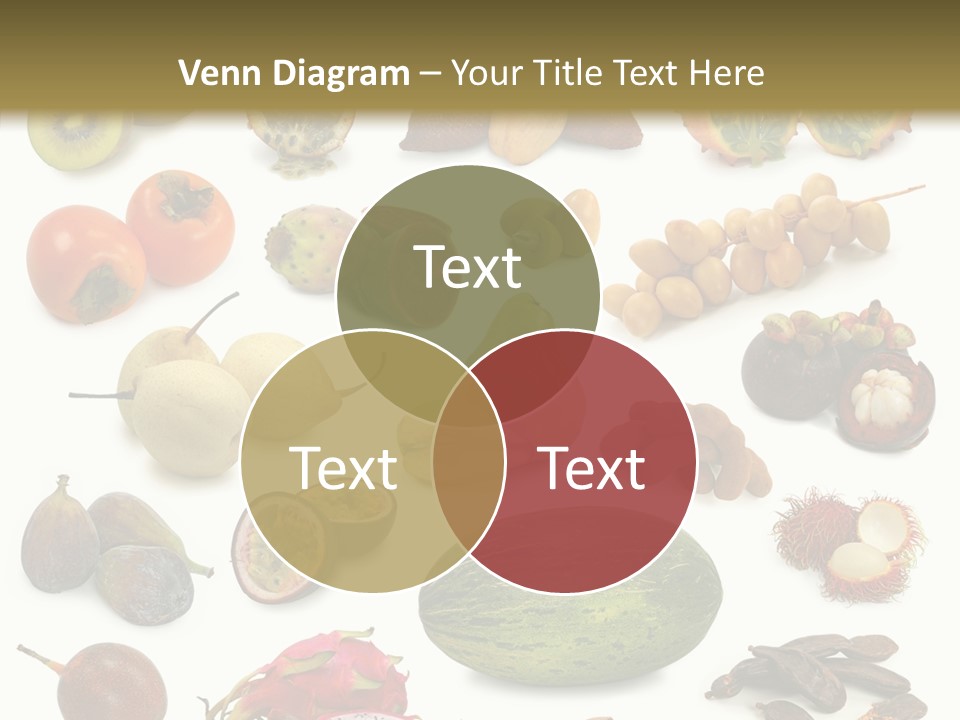 Brown Apples Mangosteens PowerPoint Template