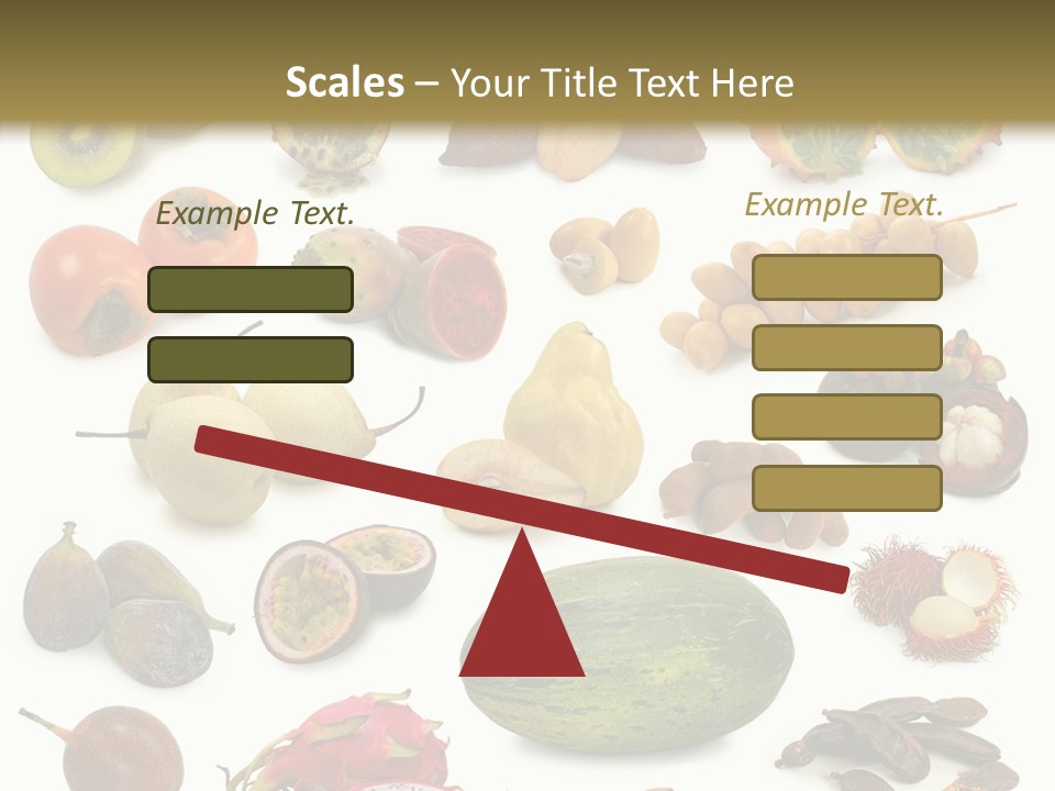 Brown Apples Mangosteens PowerPoint Template