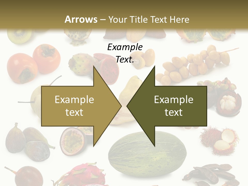 Brown Apples Mangosteens PowerPoint Template