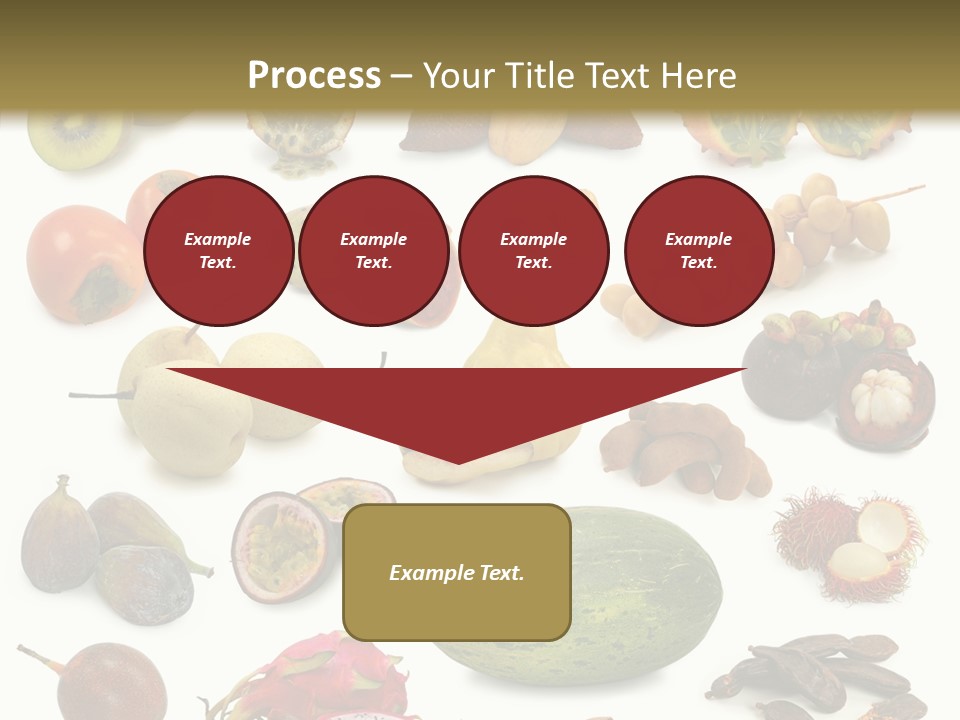Brown Apples Mangosteens PowerPoint Template