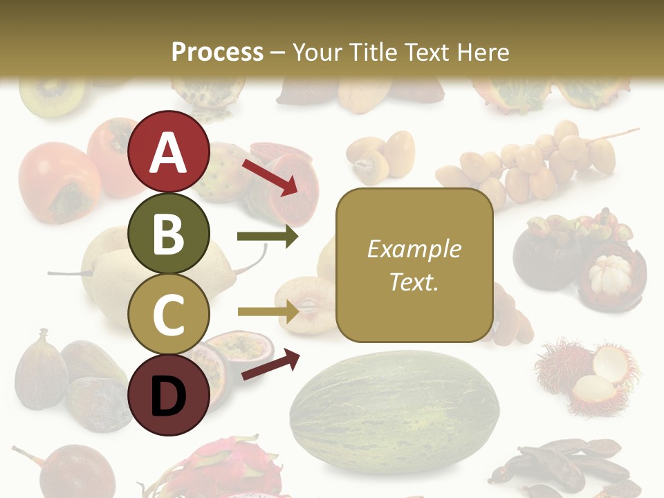 Brown Apples Mangosteens PowerPoint Template