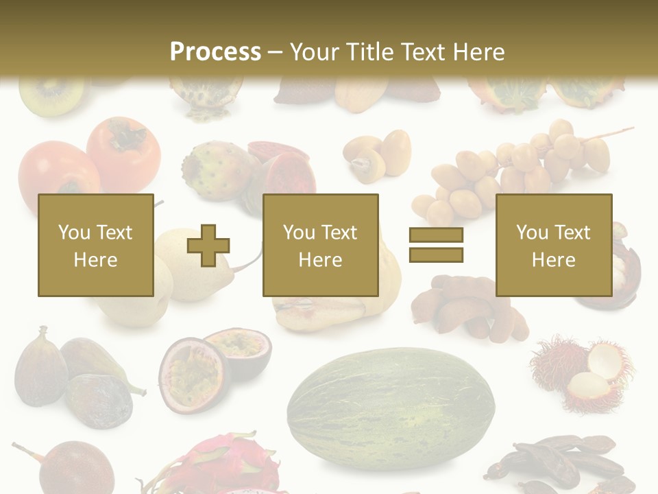 Brown Apples Mangosteens PowerPoint Template