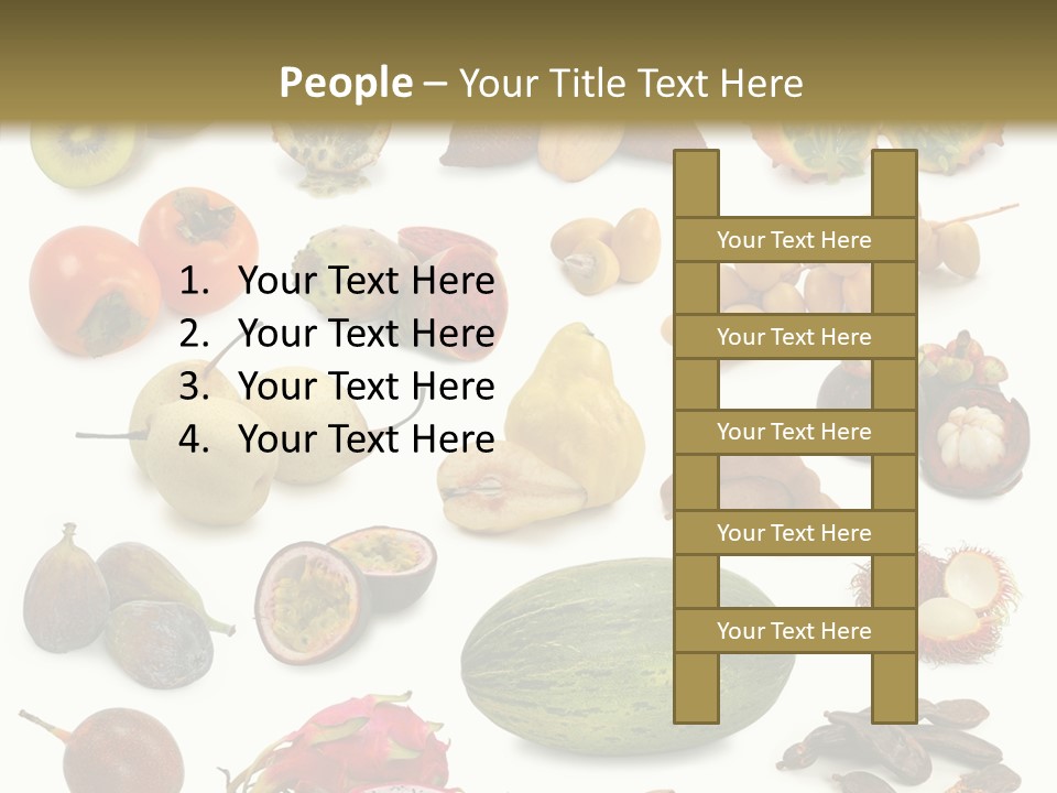 Brown Apples Mangosteens PowerPoint Template