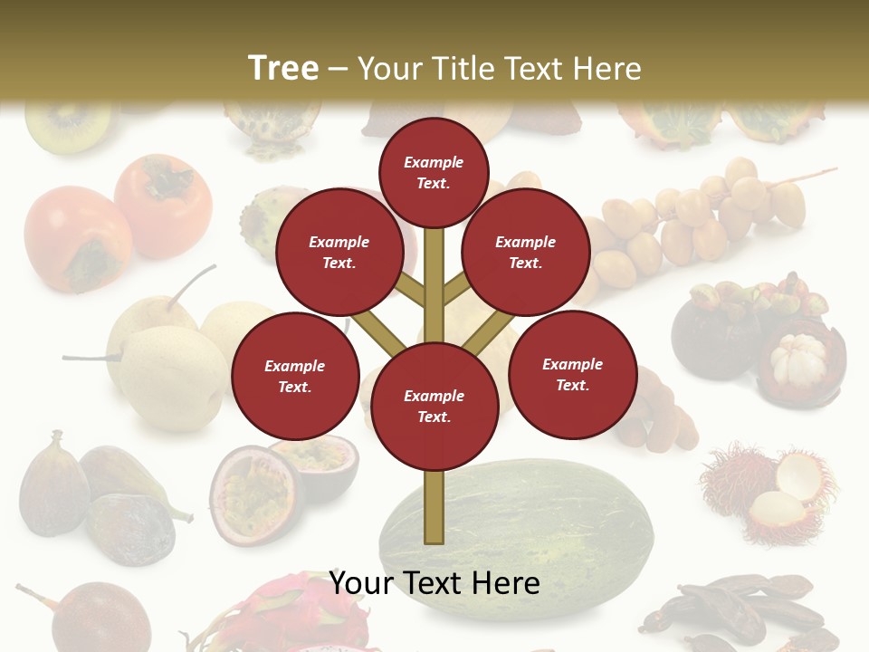 Brown Apples Mangosteens PowerPoint Template