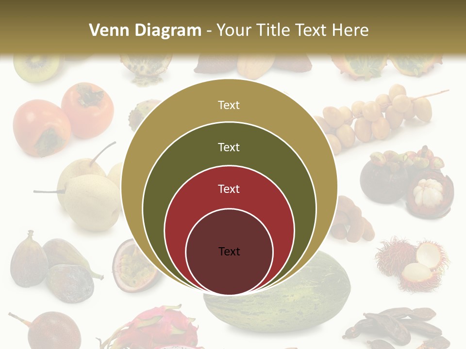 Brown Apples Mangosteens PowerPoint Template